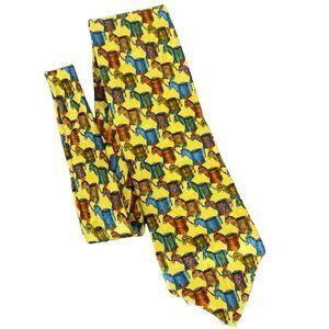 Ermenegildo Zegna Silk Blue Red Donkey Tie Men's Exclusive